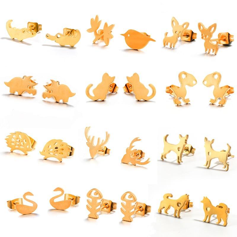 Stainless Steel Animal Stud Earrings Stud Earrings Shine Lives Store