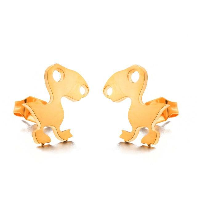 Stainless Steel Animal Stud Earrings Stud Earrings Shine Lives Store Golden Raptors