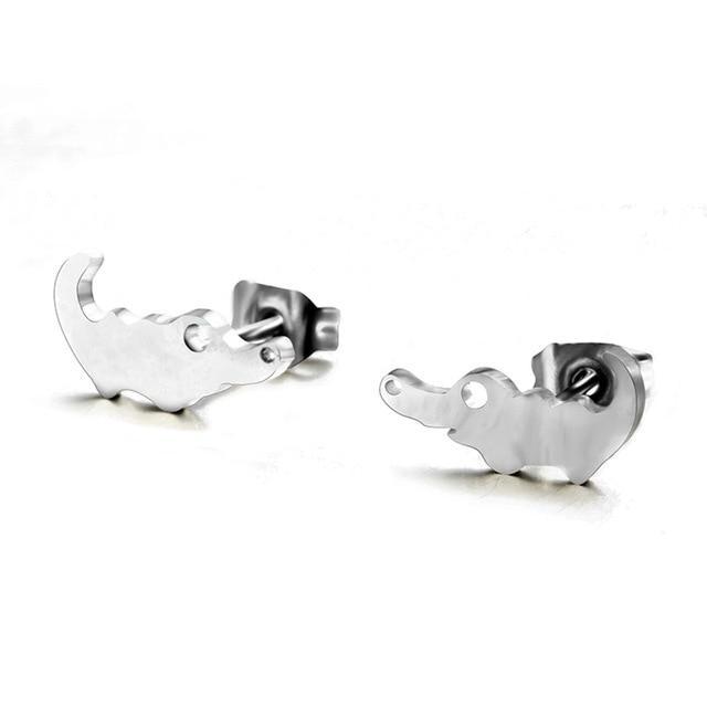 Stainless Steel Animal Stud Earrings Stud Earrings Shine Lives Store Silver Crocodile