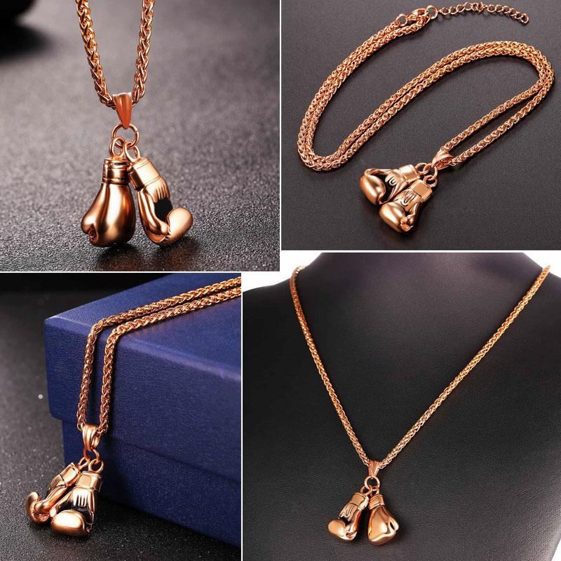 Stainless Steel Boxing Glove Necklace for Men Pendant Necklaces U 7 Official Store