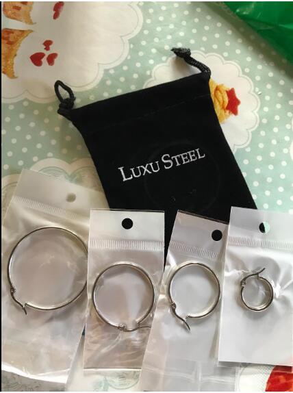 Stainless Steel Circle Hoop Earrings Hoop Earrings LUXUSTEEL Official Store rose gold 10mm