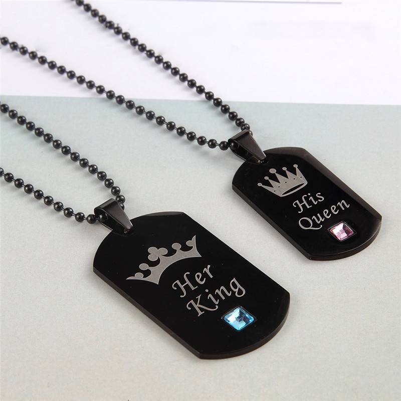 Stainless Steel Couple Necklace Pendant Necklaces subeads Store