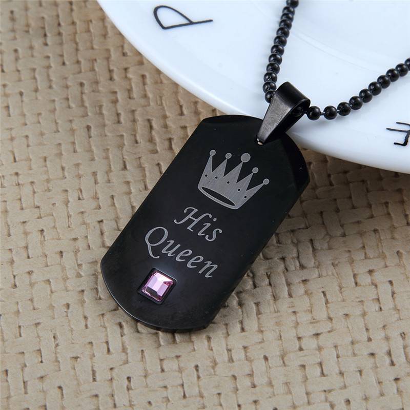 Stainless Steel Couple Necklace Pendant Necklaces subeads Store Her king
