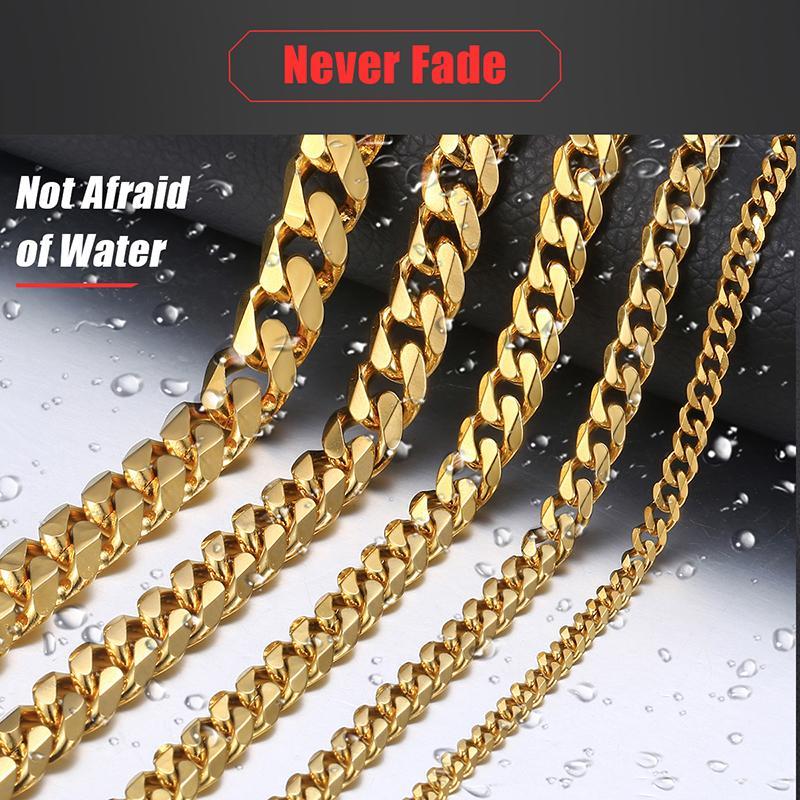 Stainless Steel Cuban Chain Necklace Chain Necklaces Davieslee Franchised Store