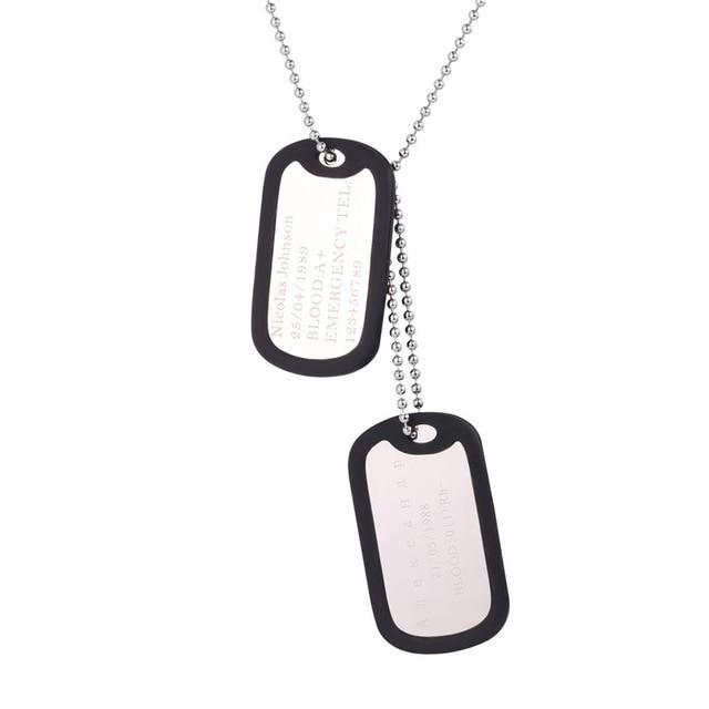 Stainless Steel Custom Engraved Tag Necklaces Pendant Necklaces U 7 Official Store Stainless Steel No Personalization