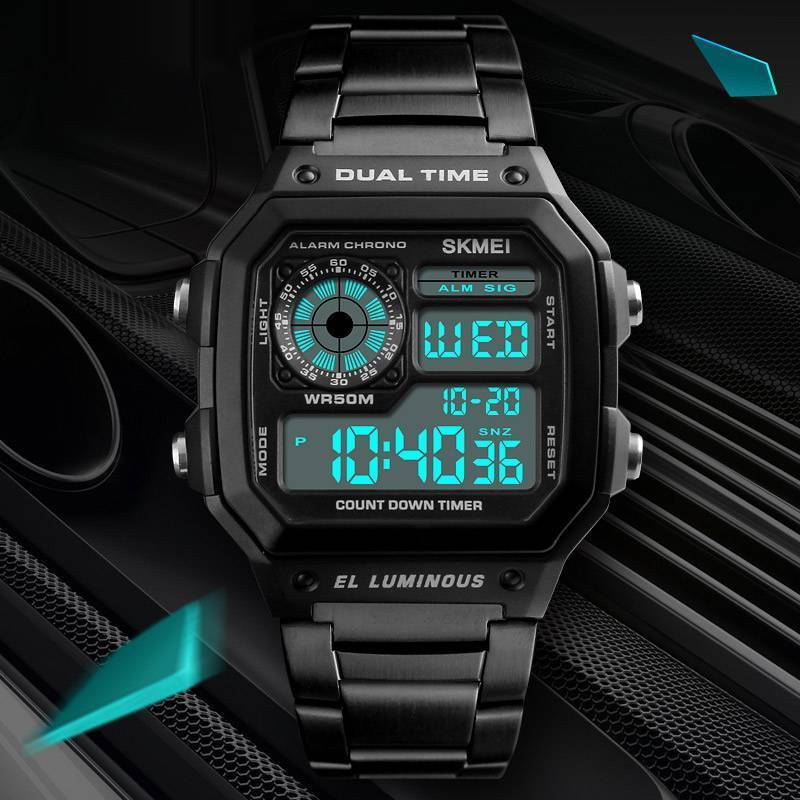 Stainless Steel Digital Waterproof Watch Digital Watches Skmei Skmei Professional Watch Store