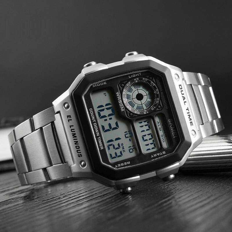 Stainless Steel Digital Waterproof Watch Digital Watches Skmei Skmei Professional Watch Store