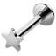 Stainless Steel Earrings Jewelry with Star and Heart Shape Body Jewelry SWANJO Jewelry Store Silver 16Gx8x4mm