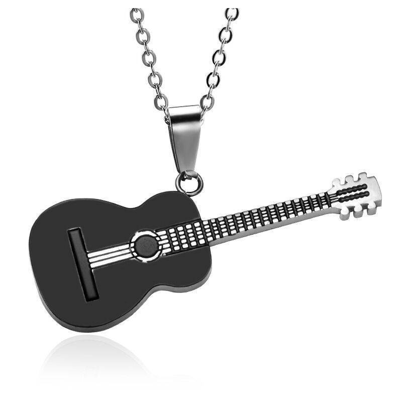 Stainless Steel Guitar Necklace for Men Pendant Necklaces HIP Official Store