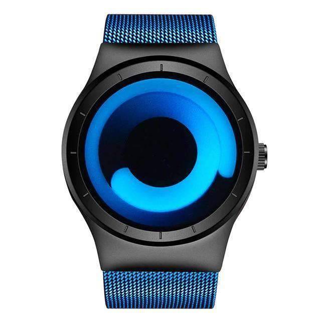 Stainless Steel Mesh Luxury Casual Men's Quartz Watch Quartz Watches Geekthink Official Store Blue Black Blue-2