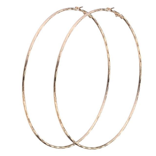 Stainless Steel Nickel Free Earrings Hoop Earrings YIWU DANZE Fashion Jewelry 4 E0852-1 Gold