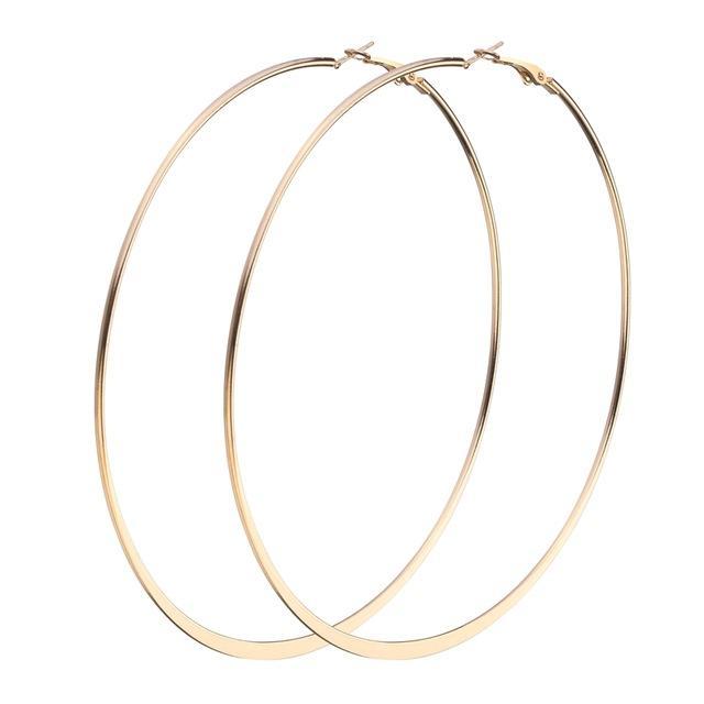 Stainless Steel Nickel Free Earrings Hoop Earrings YIWU DANZE Fashion Jewelry 4 E0855-1 Gold