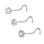 Stainless Steel Nose Stud Piercing Body Jewelry Body Jewelry Aoede Jewellery Store Clear