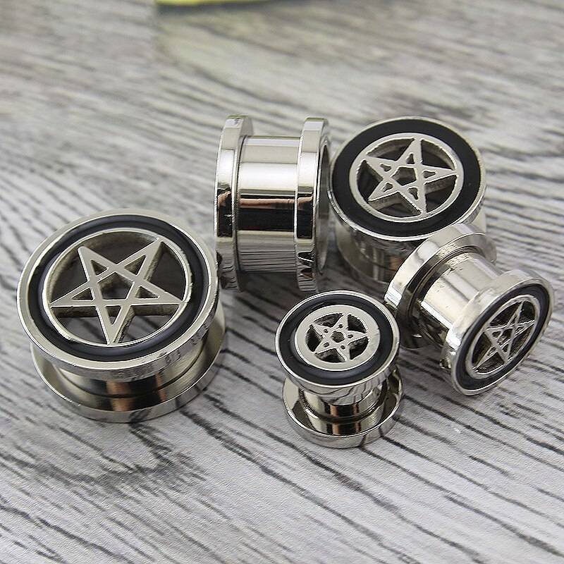 Stainless Steel Pentagram Star Ear Jewelry Body Jewelry ZS Jewellery Store 10mm