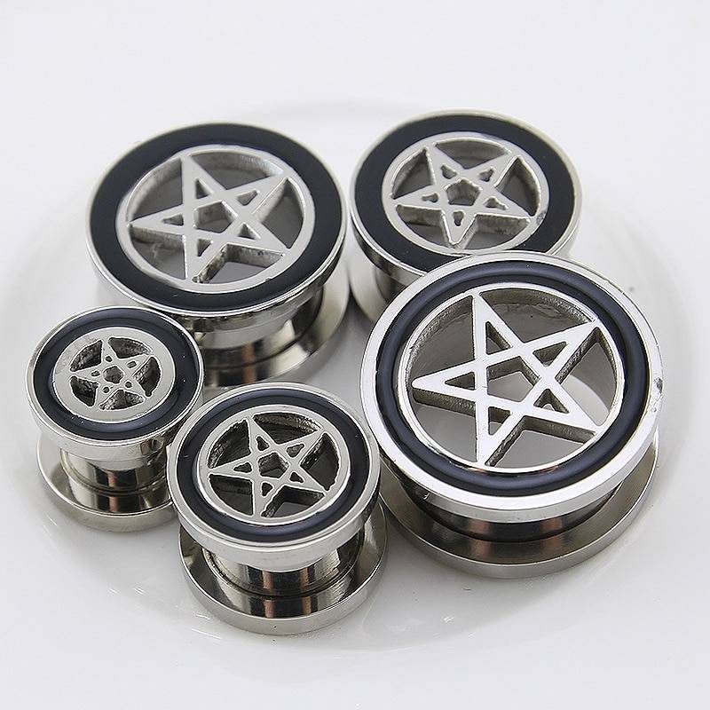 Stainless Steel Pentagram Star Ear Jewelry Body Jewelry ZS Jewellery Store 6mm