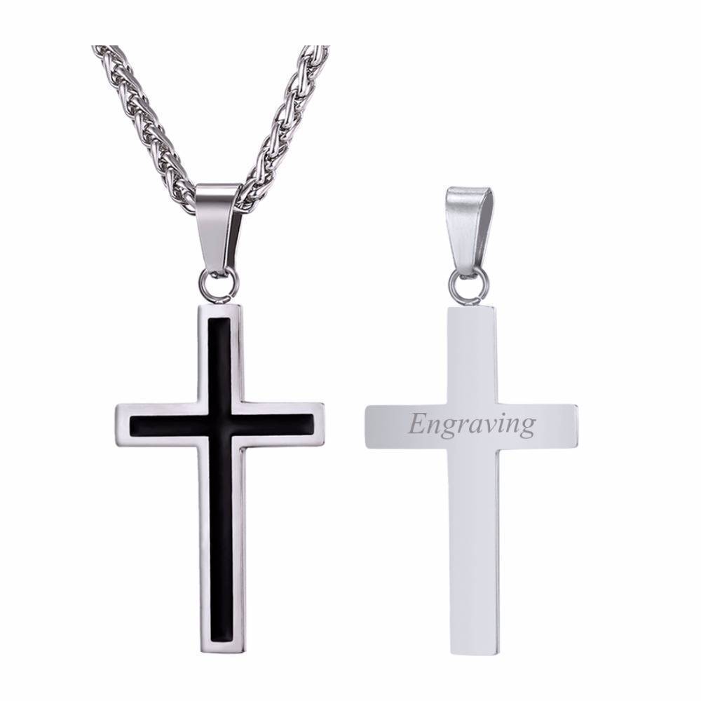 Stainless Steel Personalized Cross Necklace Pendant Necklaces Starlord Official Store