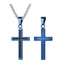 Stainless Steel Personalized Cross Necklace Pendant Necklaces Starlord Official Store Personalized blue