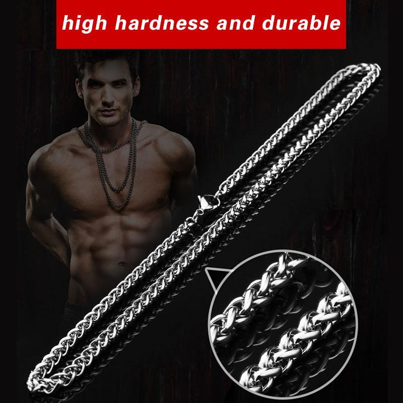 Stainless Steel Plait Necklace Chain Necklaces BEIER official store