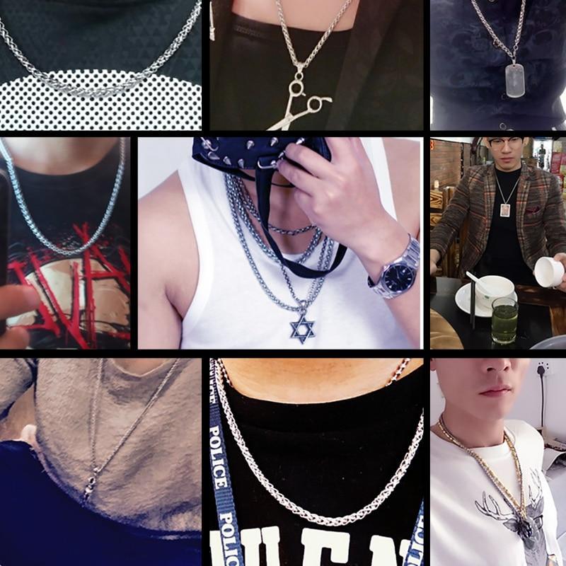 Stainless Steel Plait Necklace Chain Necklaces BEIER official store