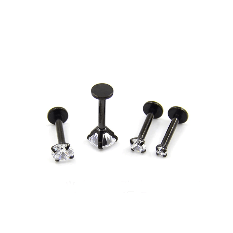 Stainless Steel Round Bar Ear Lip Piercing Jewelry Body Jewelry Alisouy Official Store 2mm Diameter Black