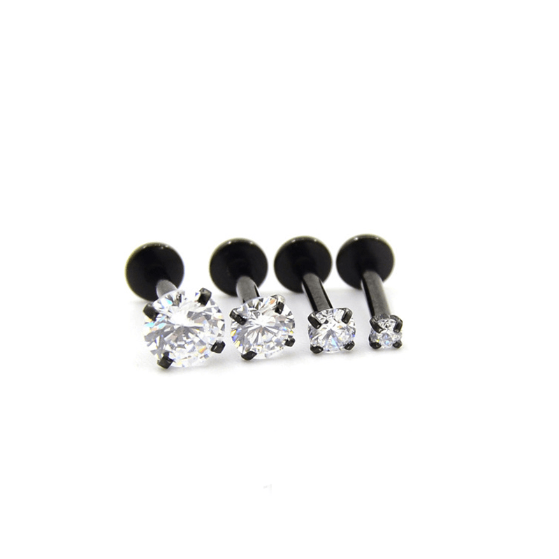 Stainless Steel Round Bar Ear Lip Piercing Jewelry Body Jewelry Alisouy Official Store
