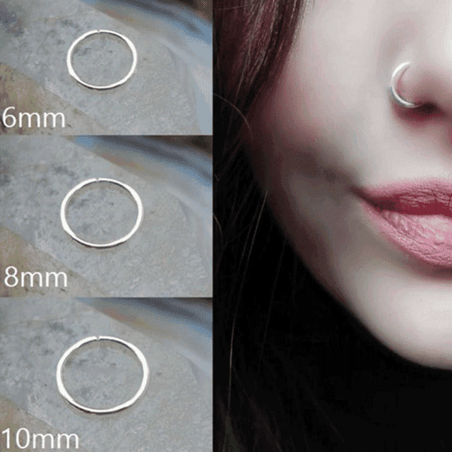 Stainless Steel Seamless Segment Rings Nose Hoops Body Jewelry For Women Body Jewelry Mybic Store