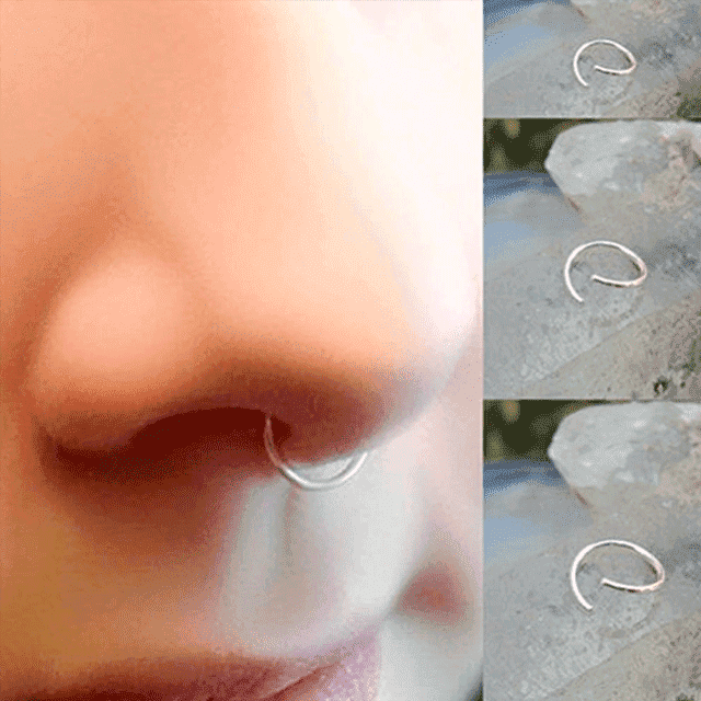 Stainless Steel Seamless Segment Rings Nose Hoops Body Jewelry For Women Body Jewelry Mybic Store