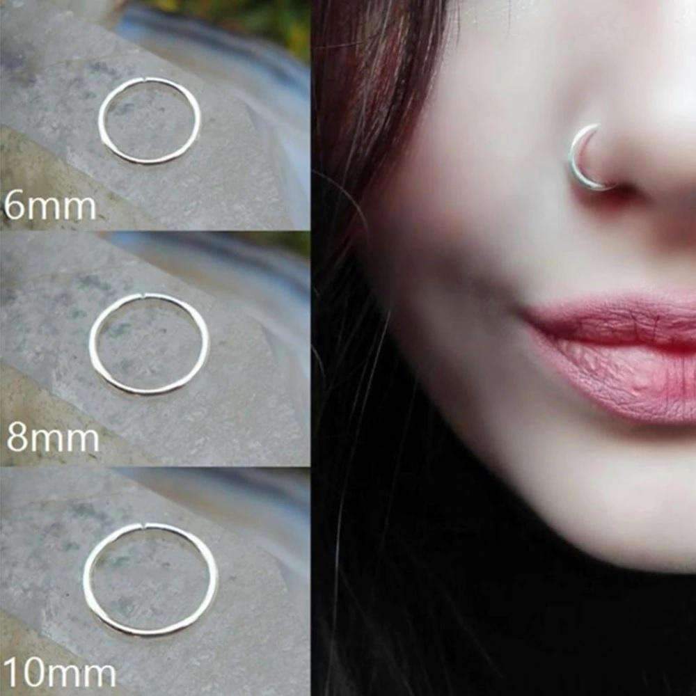 Stainless Steel Seamless Segment Rings Nose Hoops Body Jewelry For Women Body Jewelry Mybic Store
