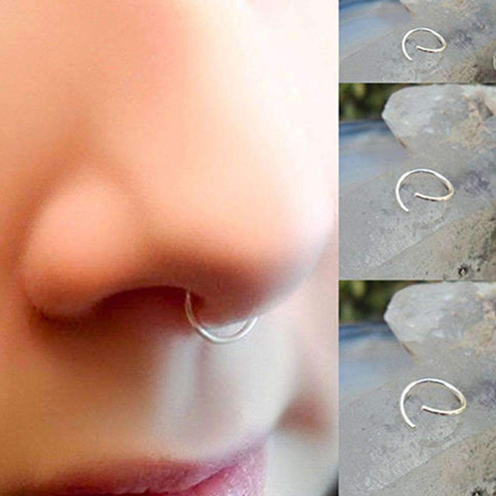 Stainless Steel Seamless Segment Rings Nose Hoops Body Jewelry For Women Body Jewelry Mybic Store