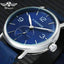 Stainless Steel Skeleton Design Mechanical Watch For Men Mechanical Watches T-WINNER Official Store MF BLUE RG