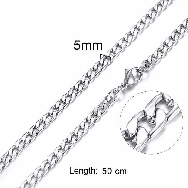 Stainless Steel Solid Necklace Chain Necklaces Meaeguet speciality store NC-163-50S picture 9