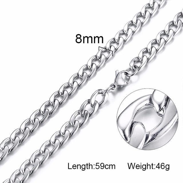 Stainless Steel Solid Necklace Chain Necklaces Meaeguet speciality store NC-165-60S picture 3