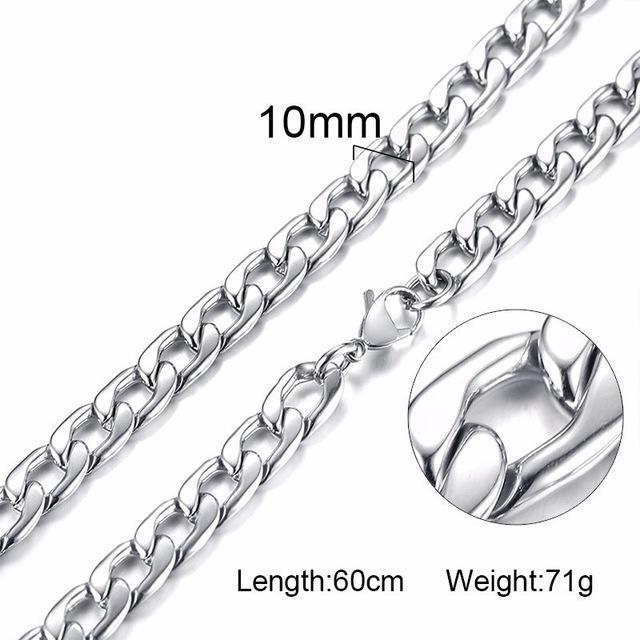 Stainless Steel Solid Necklace Chain Necklaces Meaeguet speciality store NC-166-60S picture 4