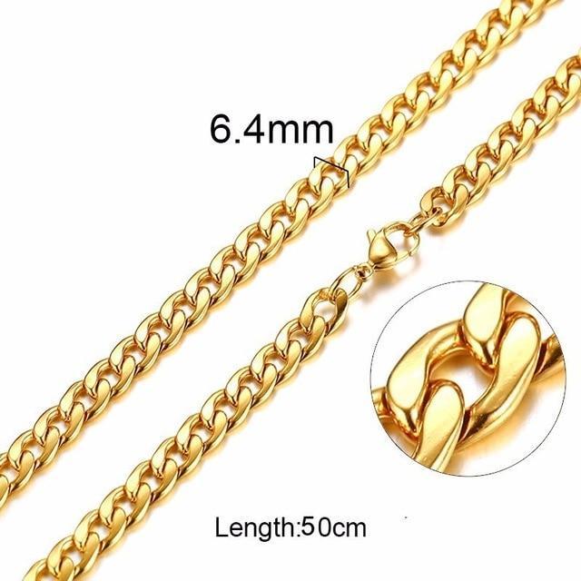 Stainless Steel Solid Necklace Chain Necklaces Meaeguet speciality store NC164-50G picture 13