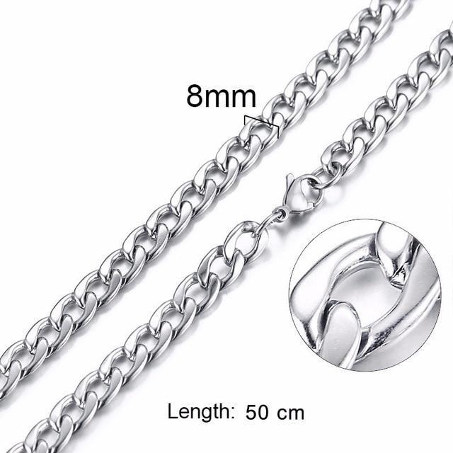 Stainless Steel Solid Necklace Chain Necklaces Meaeguet speciality store NC165-50S picture 11