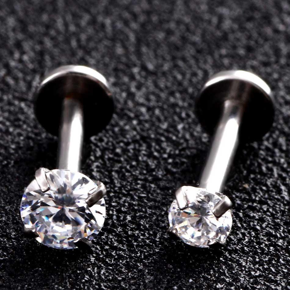 Stainless Steel Titanium Earrings Jewelry Body Jewelry SWANJO Piercing Store 16G x 8 x 2mm