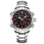 Stainless Waterproof Military Sports Watch Quartz Watches 77 Watch Store silver red