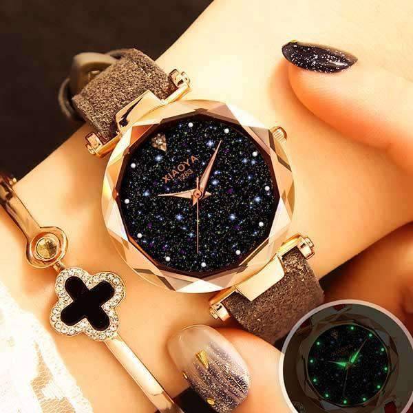 Starry Sky Multicolor Leather Fashion Bracelet Watch For Women Women's Watches Joom Store Grey