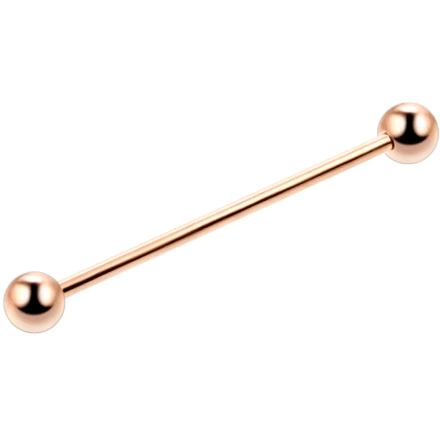Steel Industrial Bar Tongue Piercing Jewelry Body Jewelry SWANJO Piercing Store Rose Gold