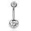 Steel Navel Piercing Dangle Body Jewelry Body Jewelry SWANJO Jewelry Store Clear 14G 1.6x10x5x8mm