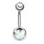 Steel Navel Piercing Dangle Body Jewelry Body Jewelry SWANJO Jewelry Store Crystal AB 14G 1.6x10x5x8mm