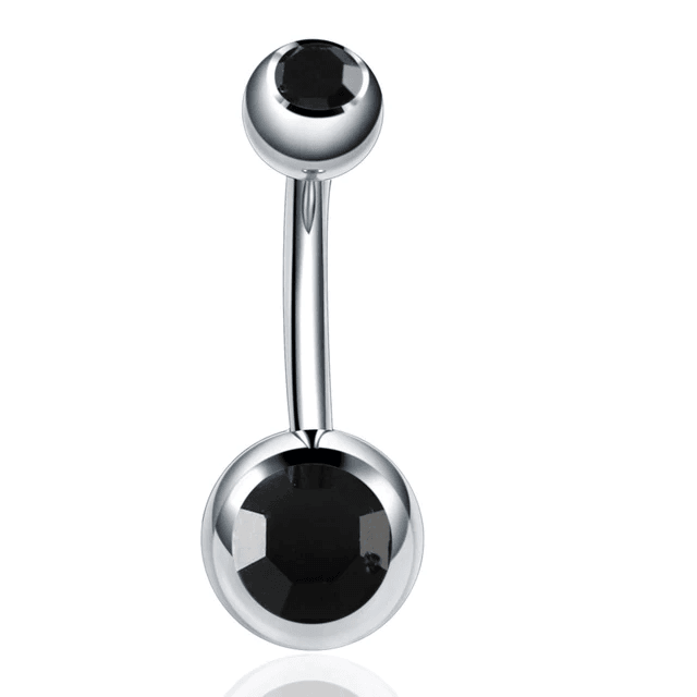 Steel Navel Piercing Dangle Body Jewelry Body Jewelry SWANJO Jewelry Store Jet 14G 1.6x10x5x8mm