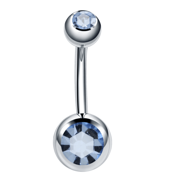 Steel Navel Piercing Dangle Body Jewelry Body Jewelry SWANJO Jewelry Store Light Sapphire 14G 1.6x10x5x8mm