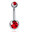 Steel Navel Piercing Dangle Body Jewelry Body Jewelry SWANJO Jewelry Store Lightsiam 14G 1.6x10x5x8mm
