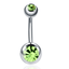 Steel Navel Piercing Dangle Body Jewelry Body Jewelry SWANJO Jewelry Store Perdiot 14G 1.6x10x5x8mm