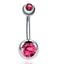 Steel Navel Piercing Dangle Body Jewelry Body Jewelry SWANJO Jewelry Store Rose 14G 1.6x10x5x8mm