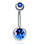 Steel Navel Piercing Dangle Body Jewelry Body Jewelry SWANJO Jewelry Store Sapphire 14G 1.6x10x5x8mm