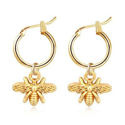 Stereoscopic Pendant Earrings Hoop Earrings Surejewelry Store Gold