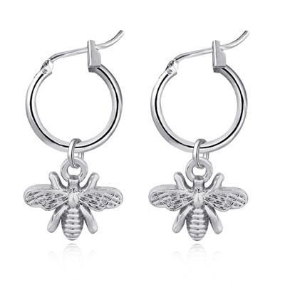 Stereoscopic Pendant Earrings Hoop Earrings Surejewelry Store Silver