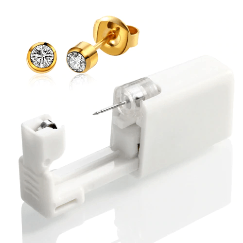 Sterile Disposable Ear Piercing Unit for Body Jewelry Body Jewelry SWANJO Jewelry Store 4mm Gold Clear